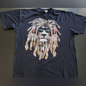 Shaka wear Vintage Rastafarian Bob Marley Lion Reggae T-Shirt Sz 2XL